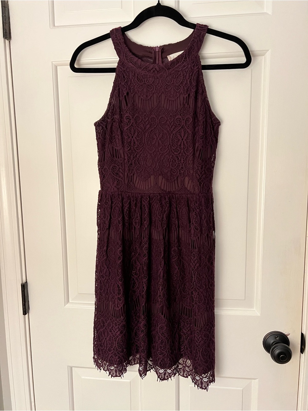 Altar'd State Plum Lace Midi Dress size small